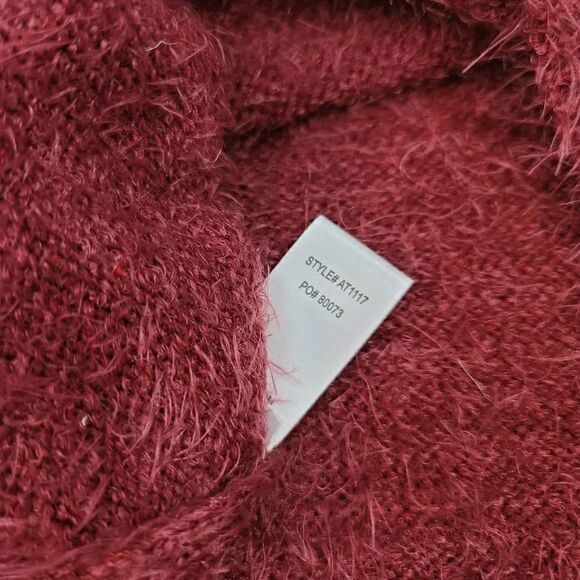 Lulu's Road to Cozy Washed Burgundy Fuzzy Cropped Tank Top Size Small - Picture 8 of 10